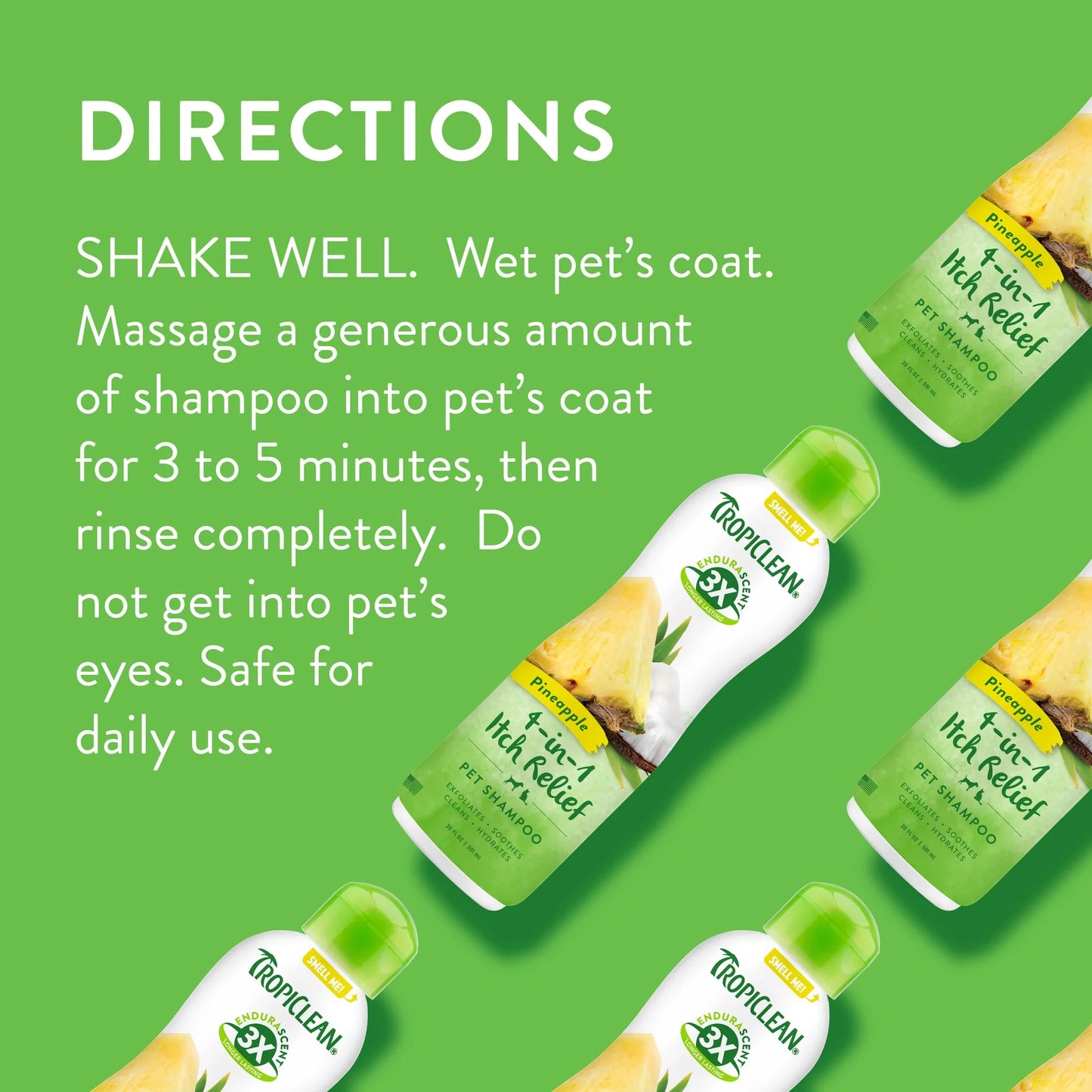 TropiClean EnduraScent™ Pineapple Itch Relief Pet Shampoo