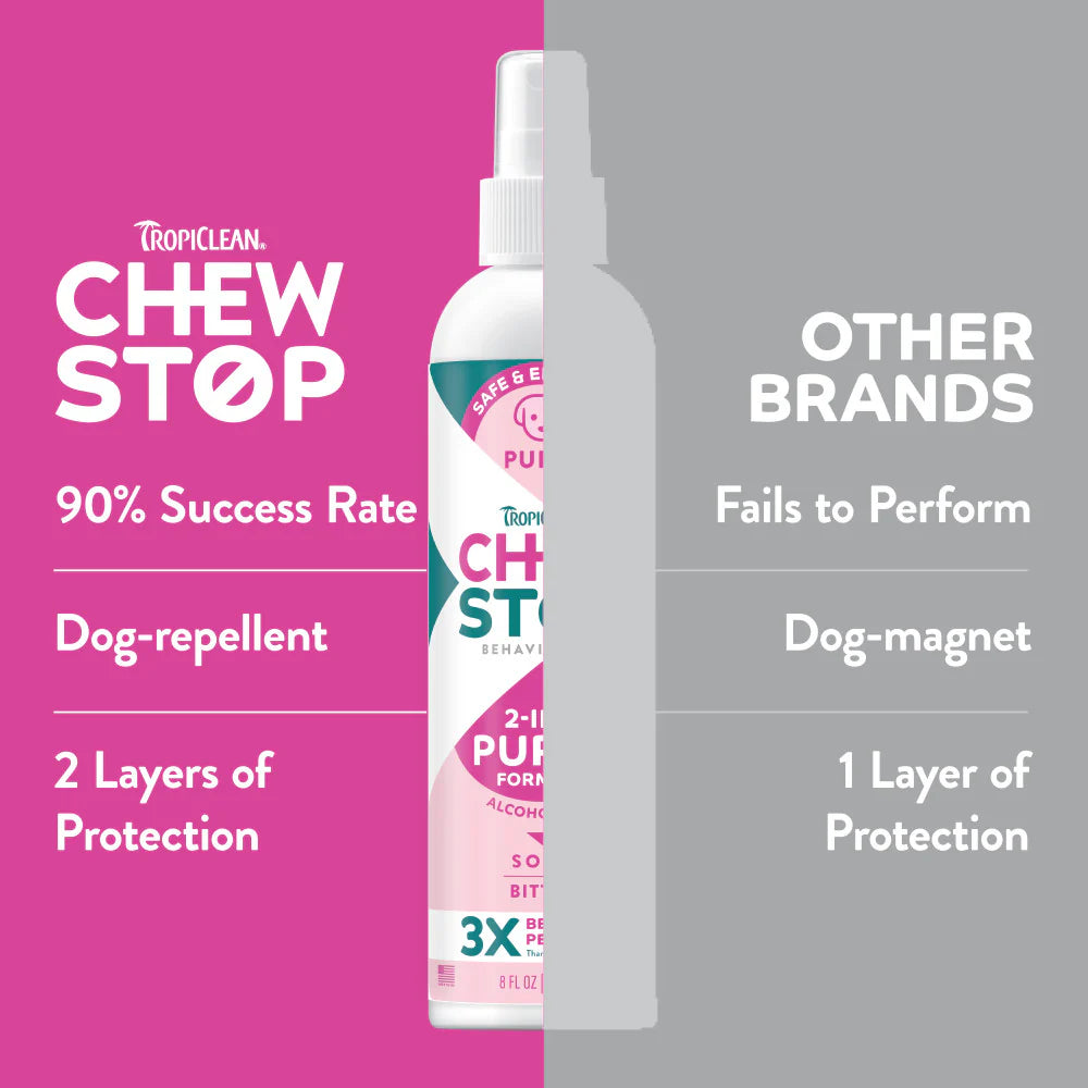 TropiClean Chew Stop Behavior Aid Puppy Spray 2-In-1
