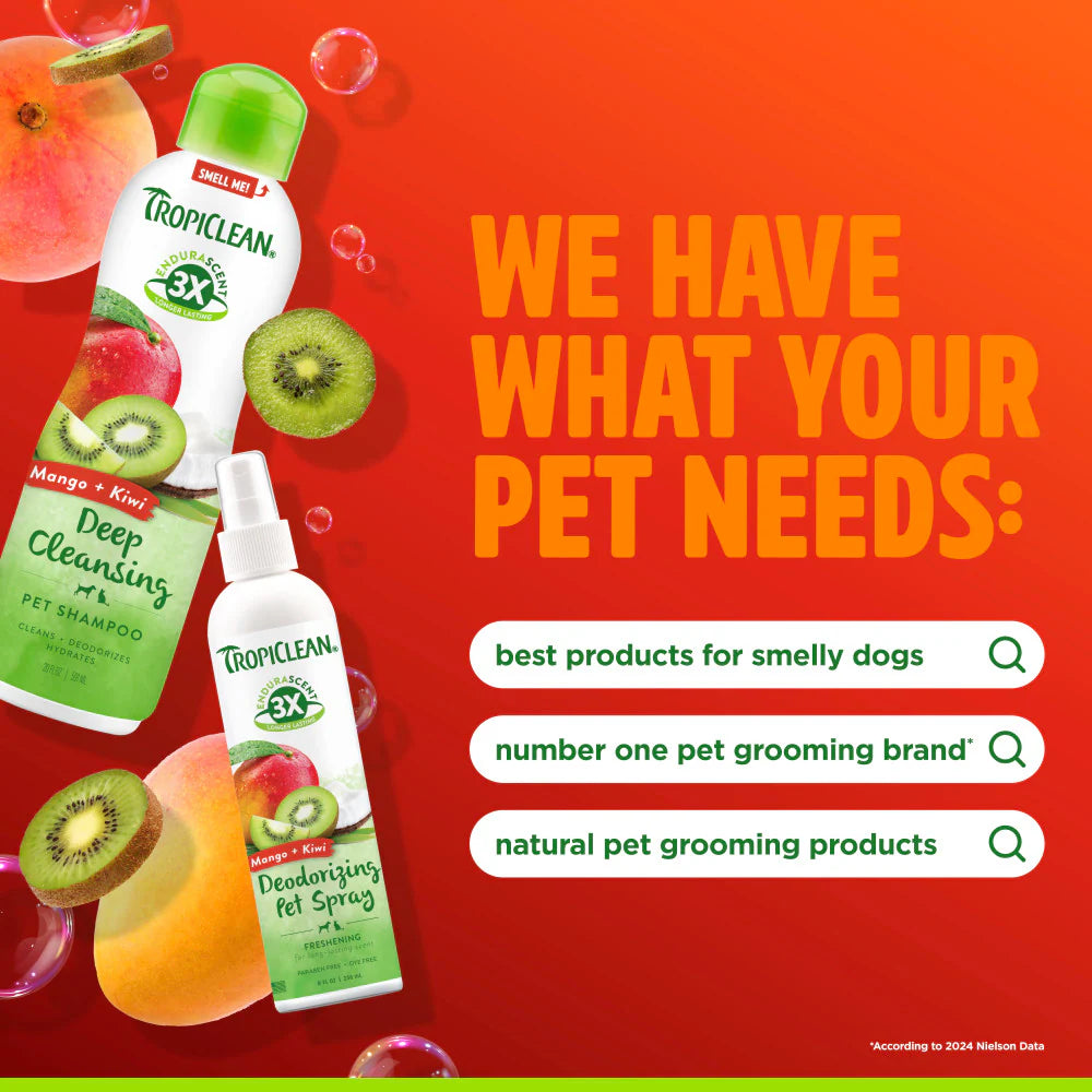 TropiClean EnduraScent Mango Kiwi Pet Deodorizing Spray