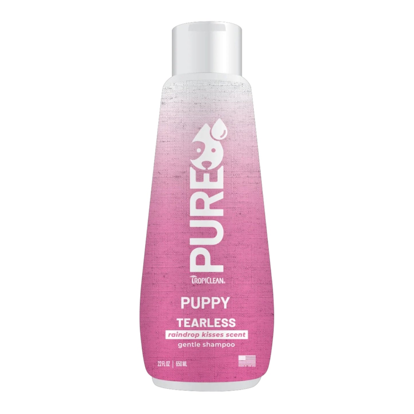 TropiClean PURE Raindrop Kisses Tearless Plant-Based Puppy Shampoo
