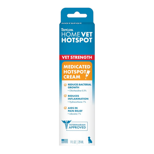 TropiClean HomeVet Hot Spot Cream for Dogs