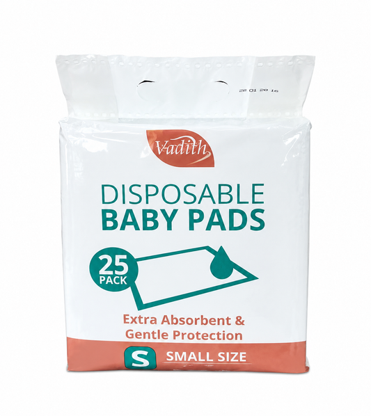 Vadith Disposable Baby Pads – Small Size (25 Pack)