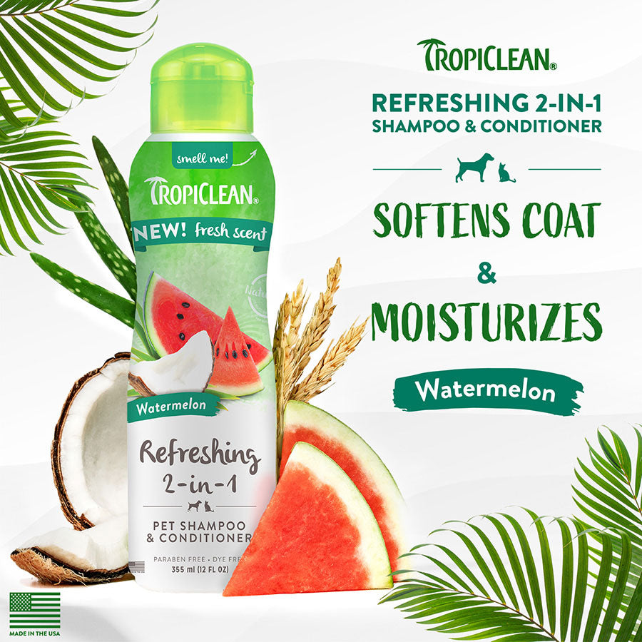 TropiClean Watermelon 2-in-1 Pet Shampoo & Conditioner
