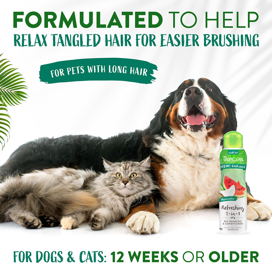 TropiClean Watermelon 2-in-1 Pet Shampoo & Conditioner