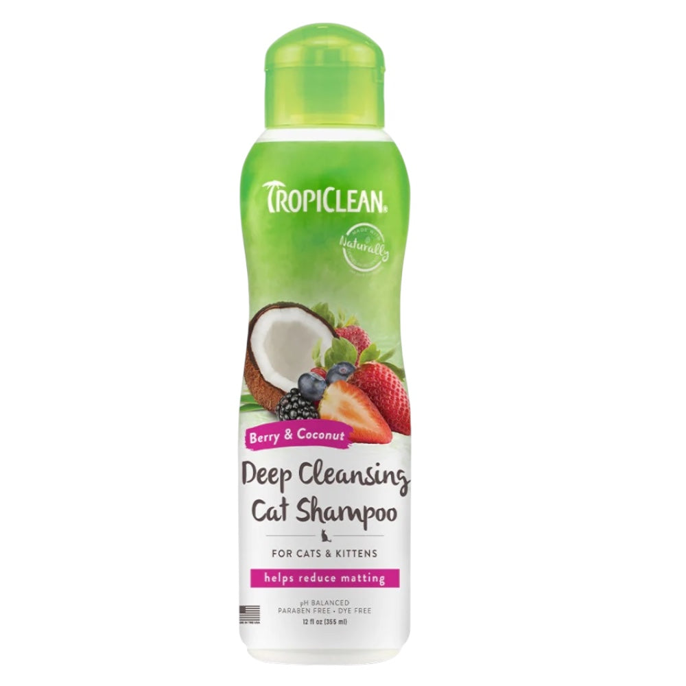 TropiClean Berry & Coconut Deep Cleansing Shampoo for Cats & Kittens