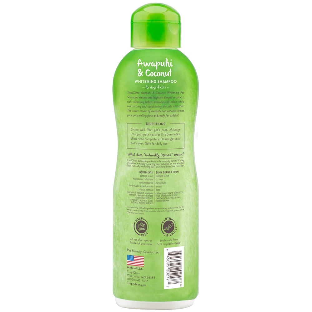 TropiClean Awapuhi & Coconut Whitening Shampoo for Pets