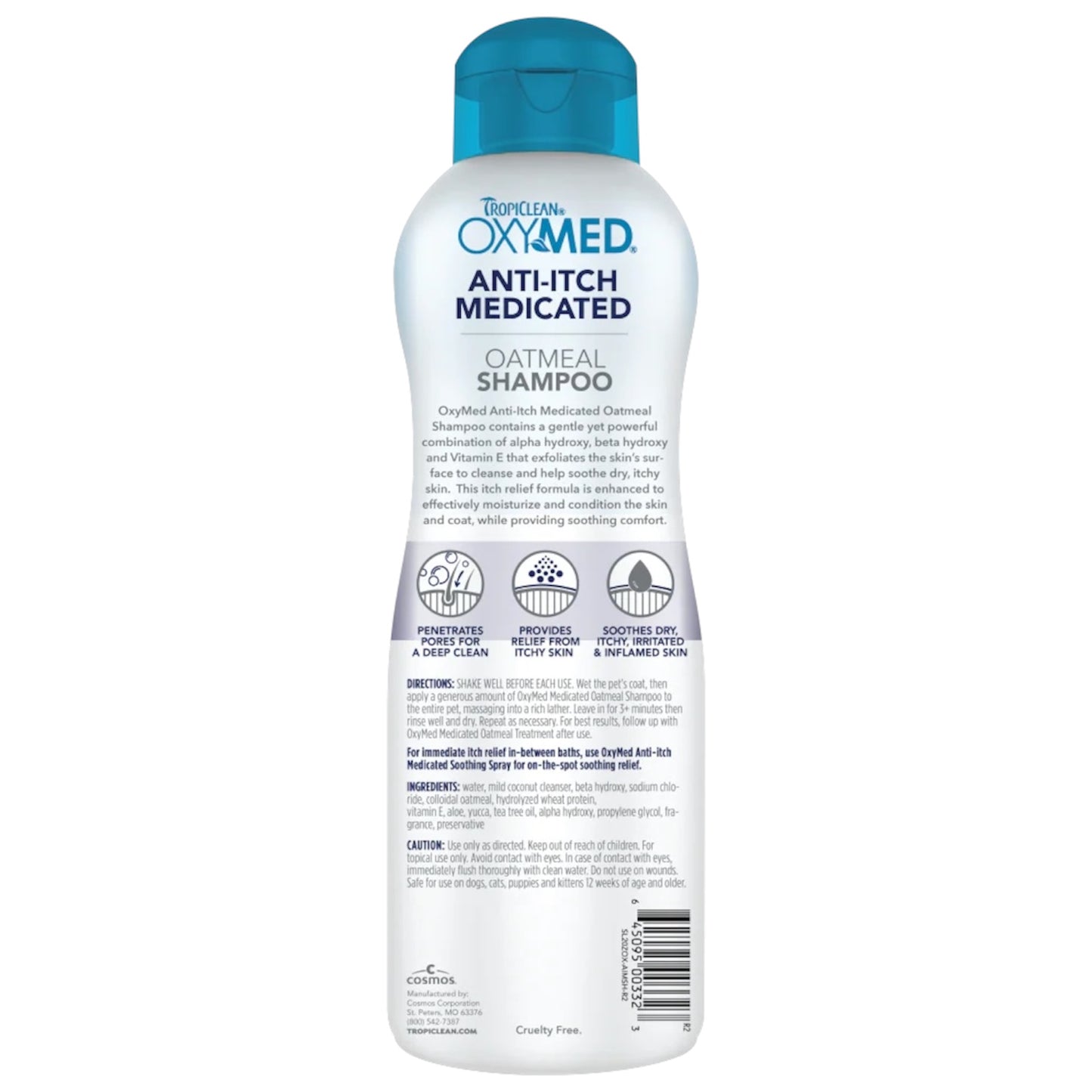 TropiClean OxyMed Medicated Anti Itch Shampoo for Pets