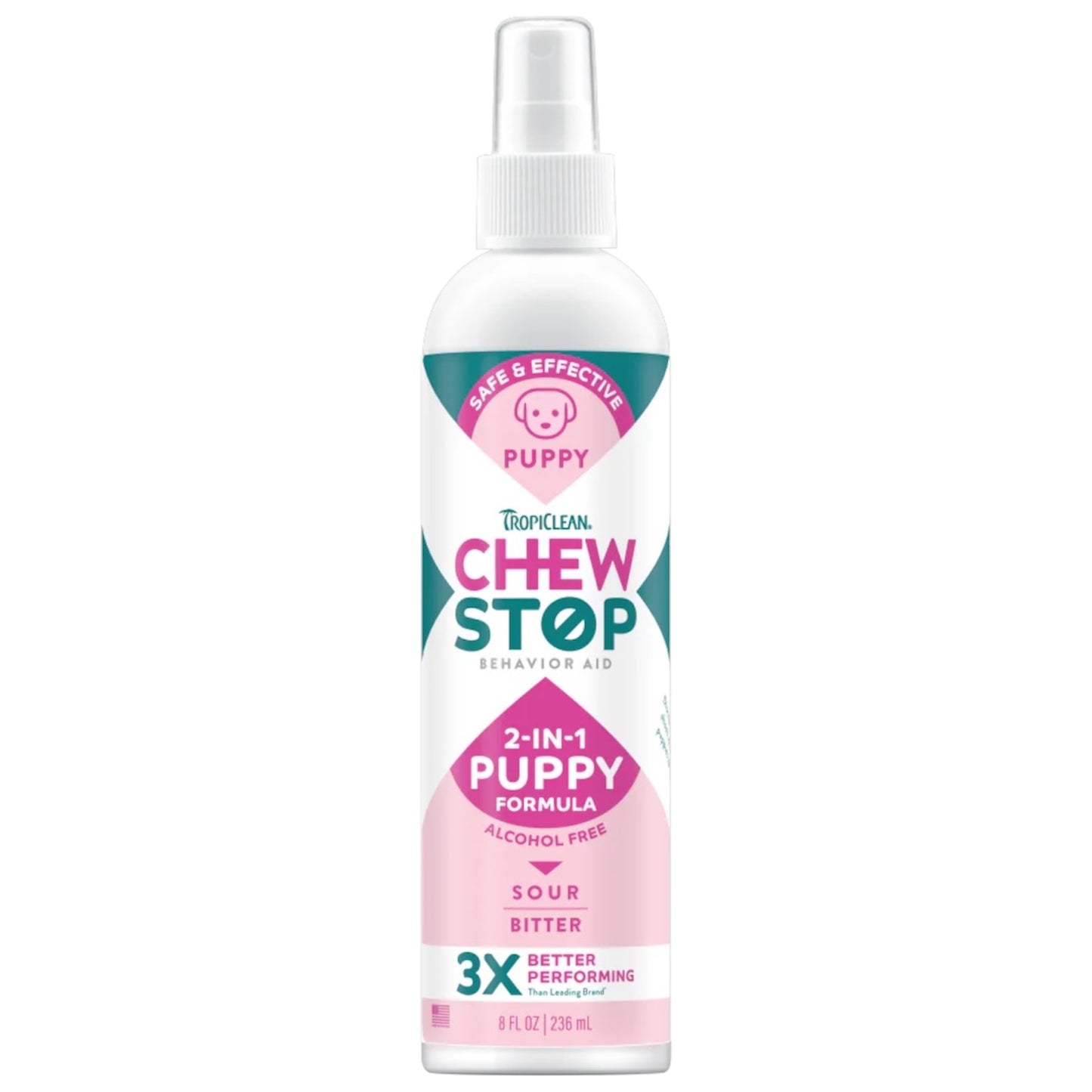 TropiClean Chew Stop Behavior Aid Puppy Spray 2-In-1