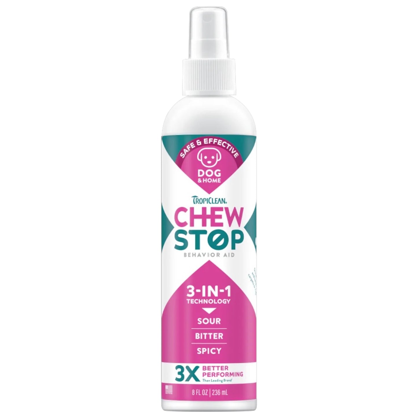 TropiClean Chew Stop Dog Behavior Aid Home Spray 3-In-1