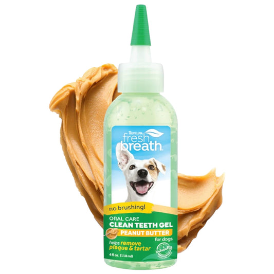 TropiClean Fresh Breath Peanut Butter Dental & Oral Care Gel for Dogs