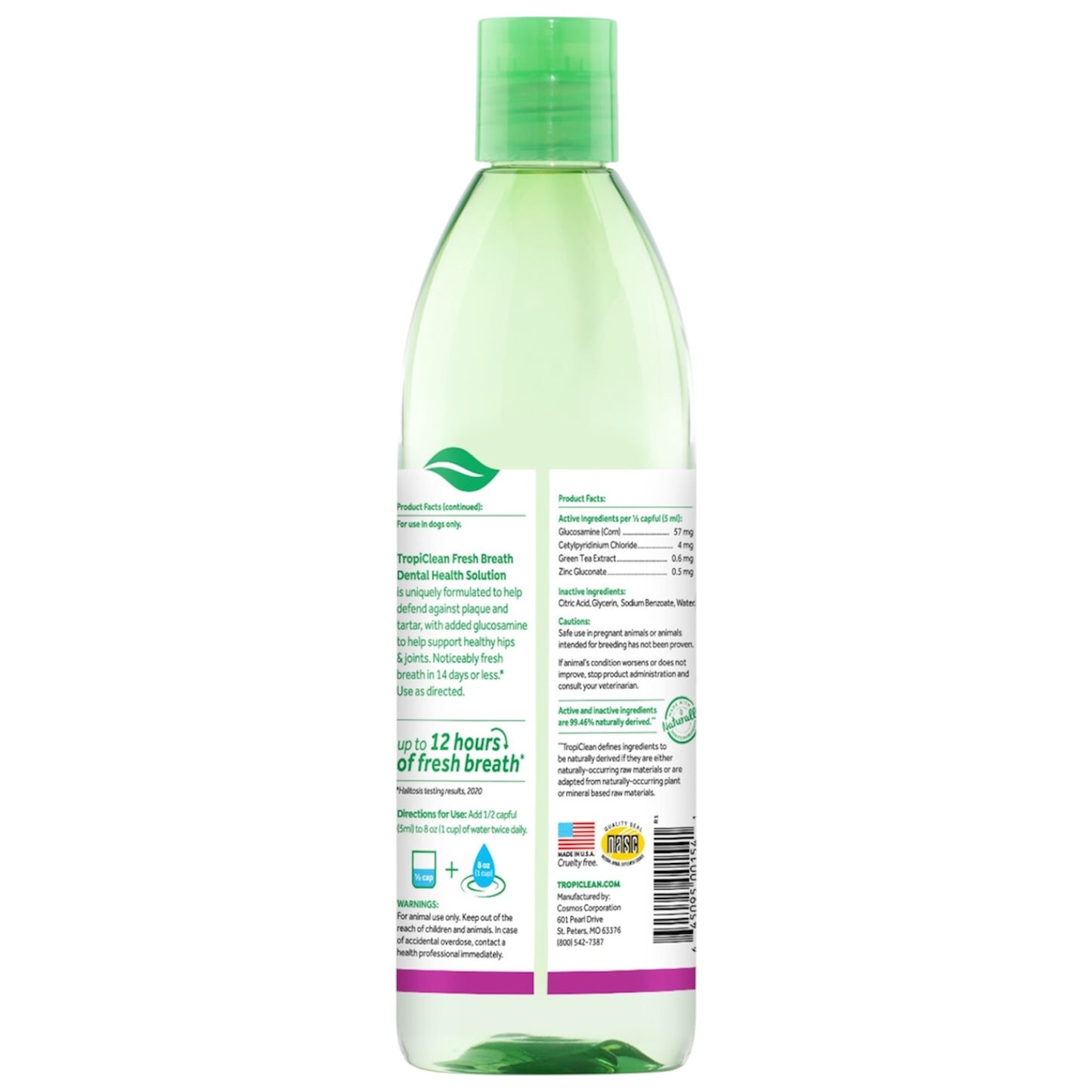 TropiClean Fresh Breath Oral Care Water Additive Plus Hip & Joint for Pets