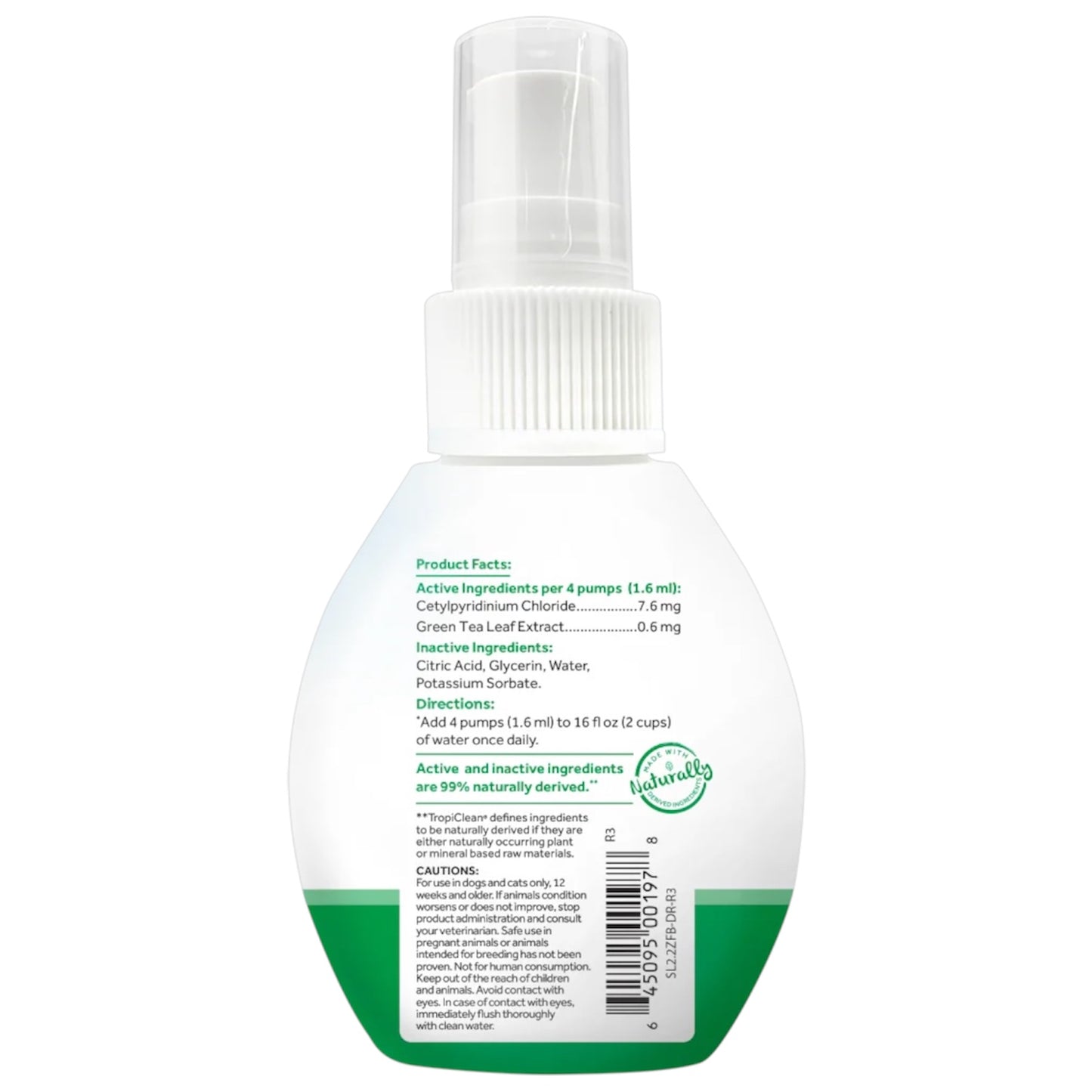 TropiClean Fresh Breath Dog Dental Water Additive Concentrate