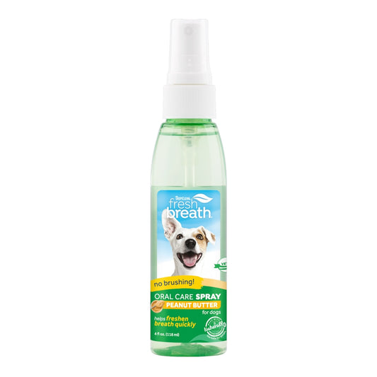 TropiClean Fresh Breath Peanut Butter Oral Care Spray for Pets