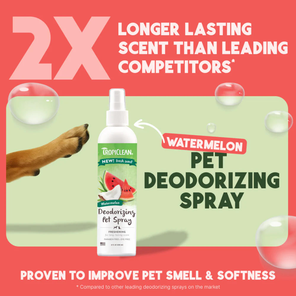 TropiClean Watermelon Deodorizing Spray for Dogs and Cats