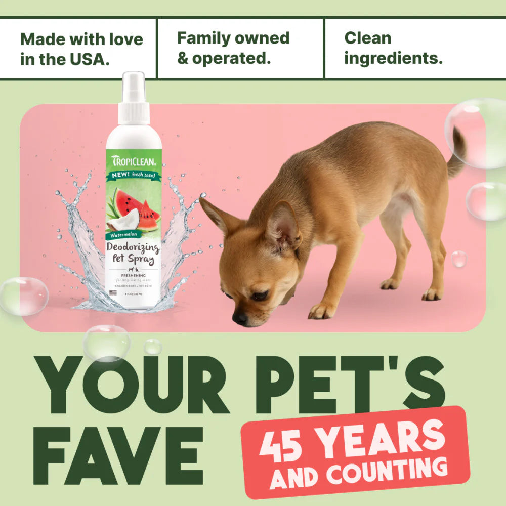 TropiClean Watermelon Deodorizing Spray for Dogs and Cats