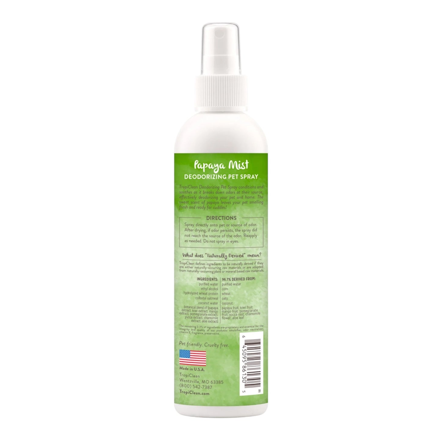 TropiClean Papaya Mist Deodorizing Pet Spray