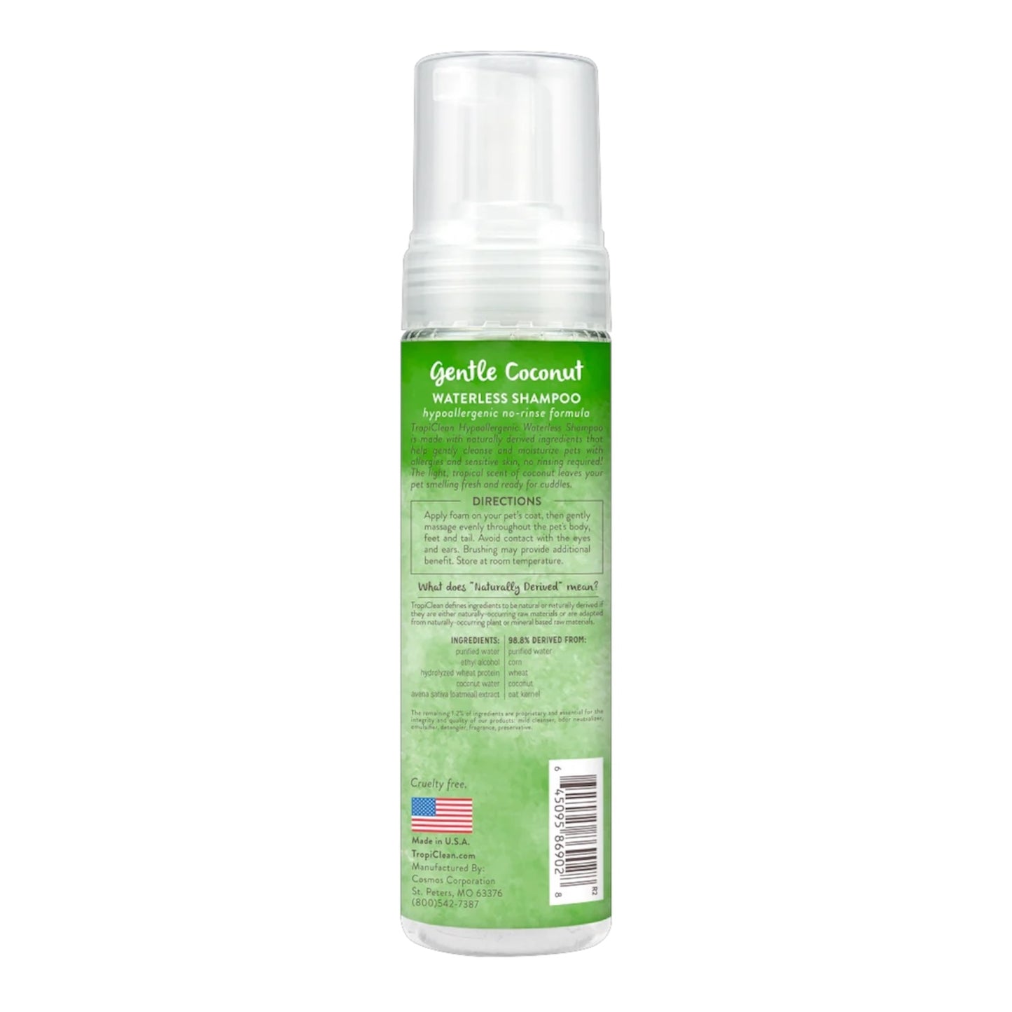TropiClean Hypoallergenic Waterless Shampoo for Dogs and Cats