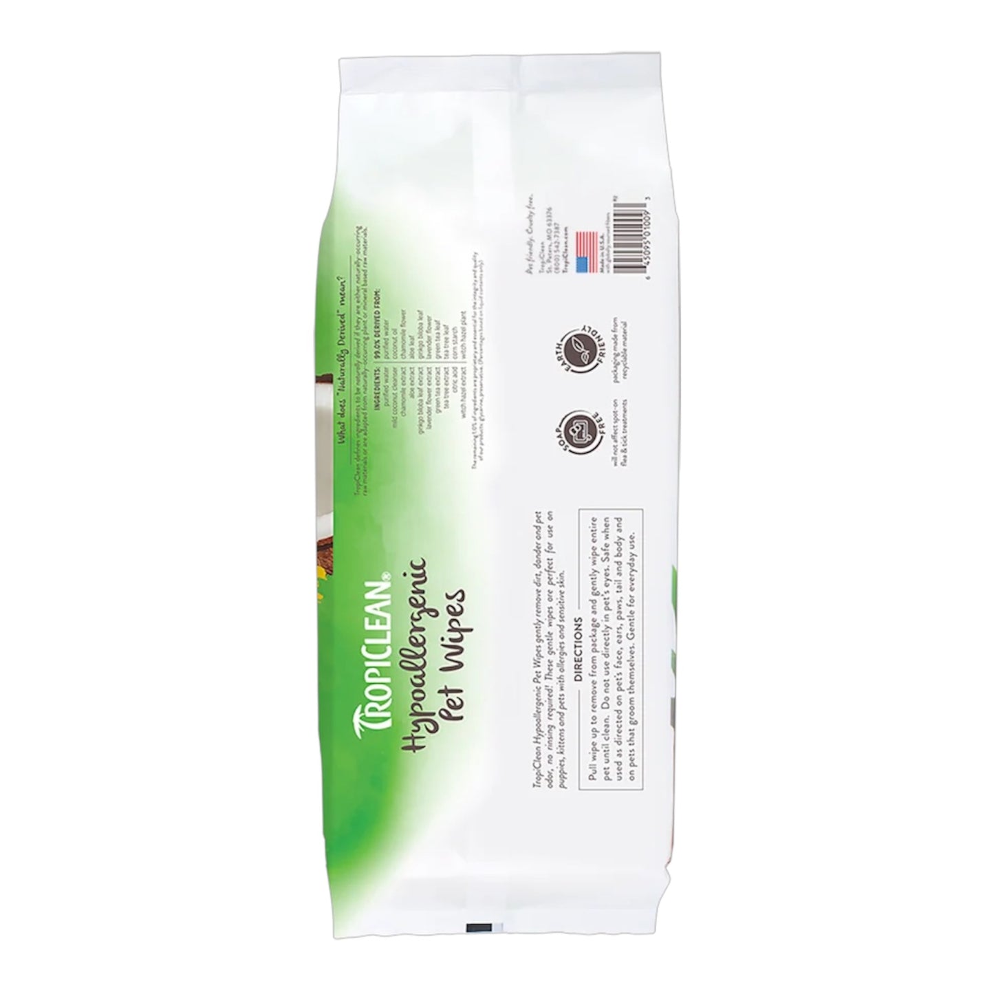 TropiClean Hypoallergenic Cleaning Pet Wipes