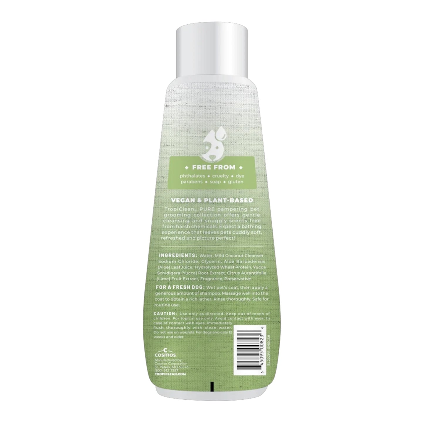 TropiClean PURE Sweet Meadow Shed Control Plant-Based Dog Shampoo