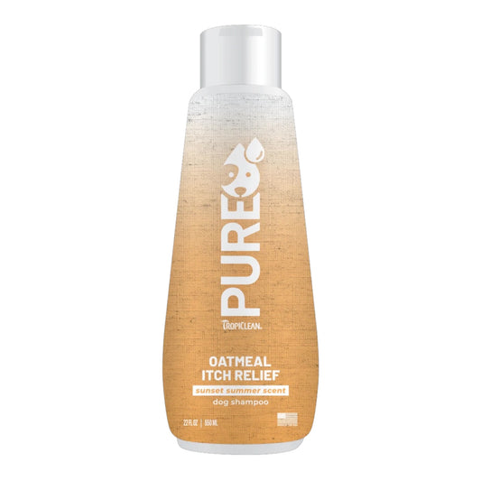 TropiClean PURE Sunset Summer Oatmeal Itch Relief Plant-Based Pet Shampoo