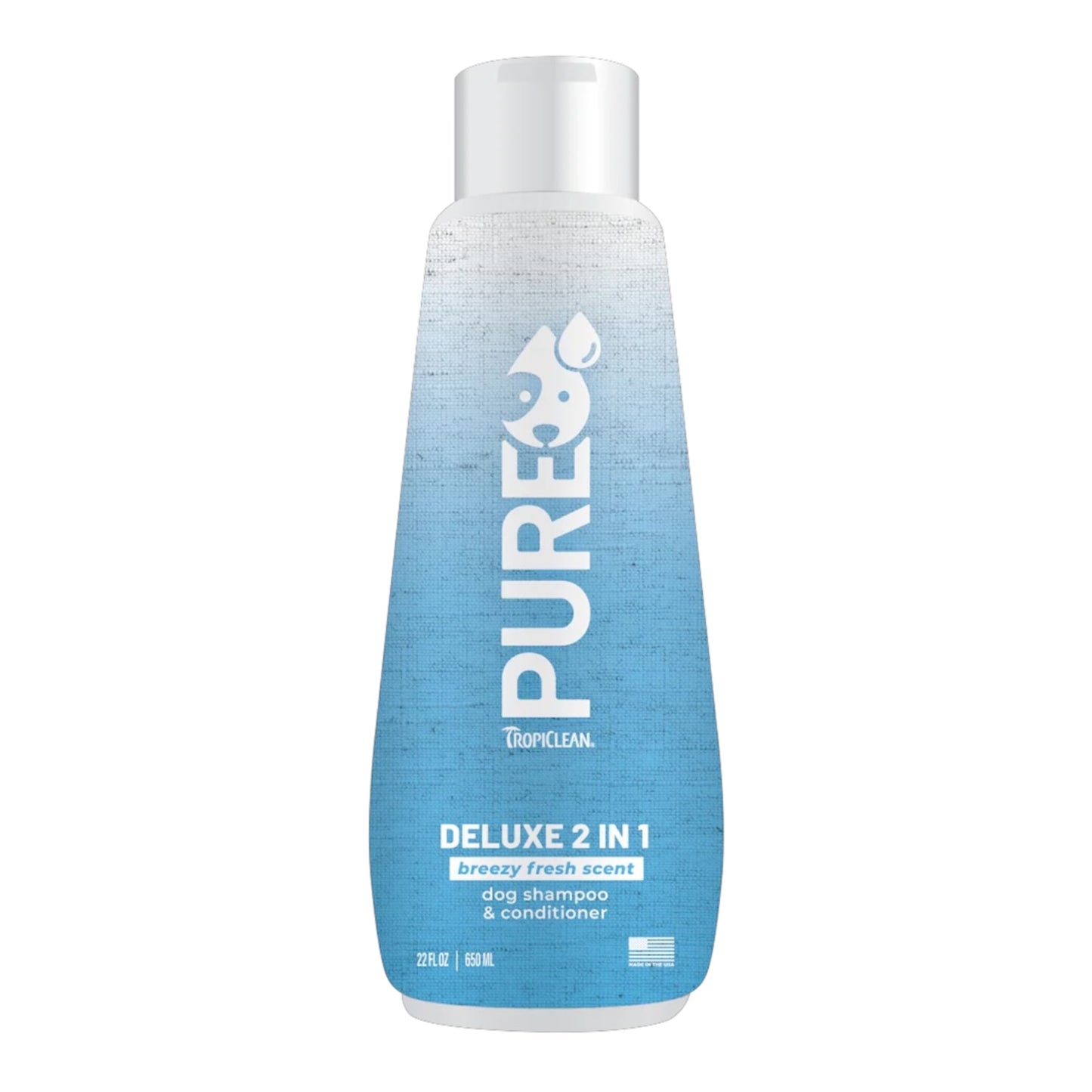 TropiClean PURE Breezy Fresh Deluxe 2-In-1 Plant-Based Dog Shampoo