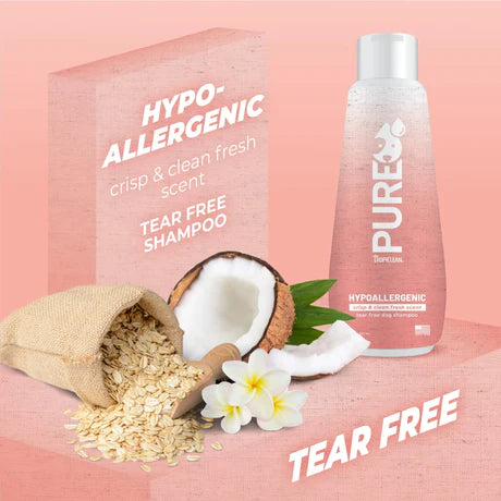 TropiClean PURE Crisp & Clean Fresh Hypoallergenic Plant-Based Dog Shampoo